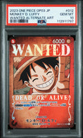 Monkey D. Luffy ST01-012 Wanted Poster Alt Art – Pillars of Strength OP03 (Japanese) – PSA 10 – PSA cert 112911797 front