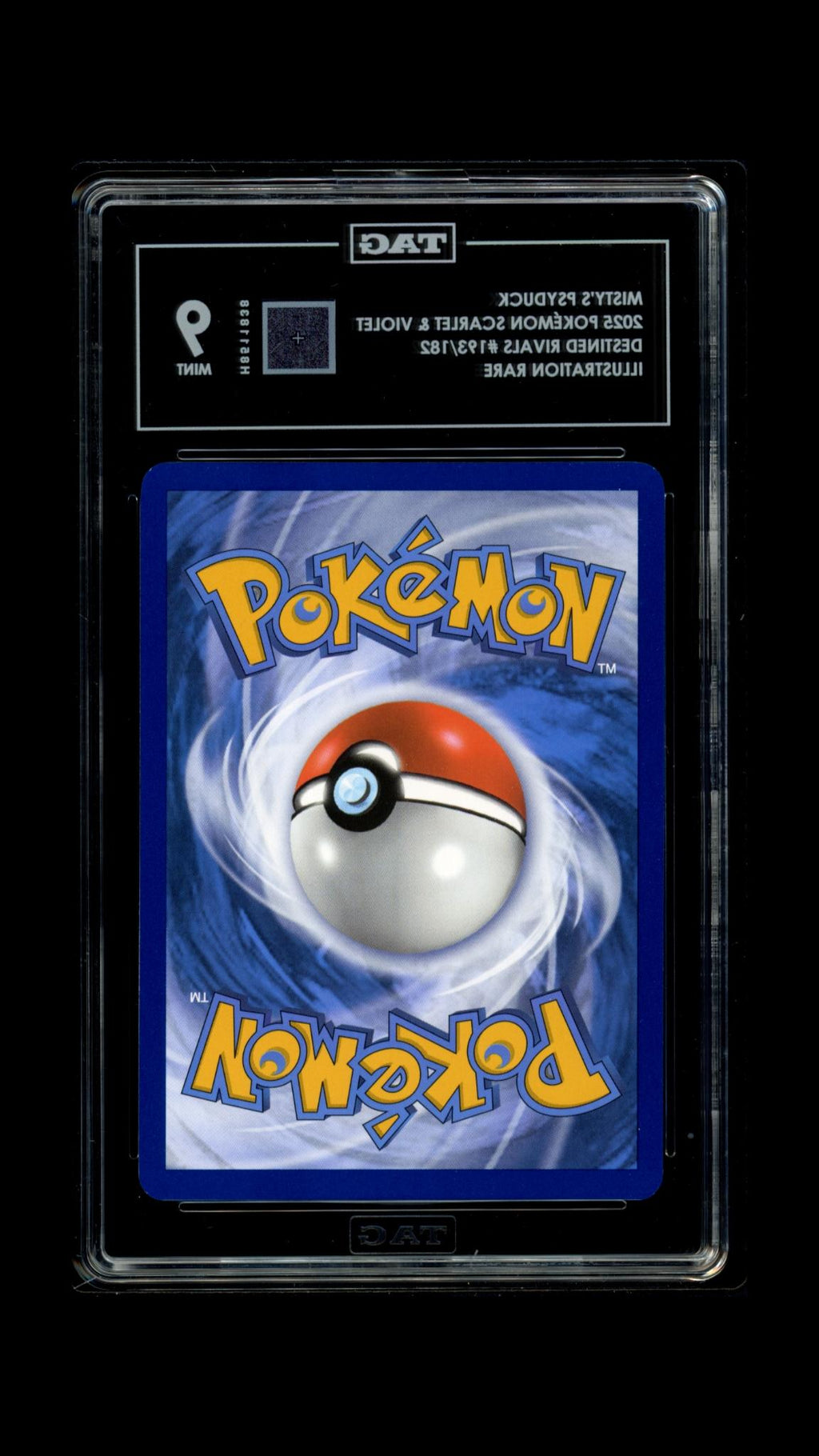 Misty's Psyduck 193/182 Illustration Rare – Destined Rivals (English) – TAG 9 – TAG cert H8511838 back