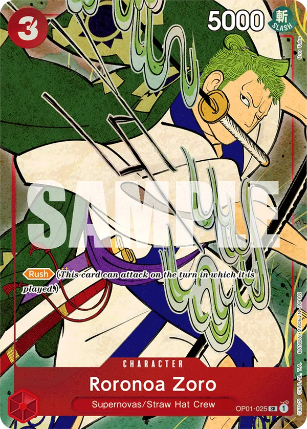 Roronoa Zoro – OP01-025 Alt Art – English Version 1st Anniversary Set (English)