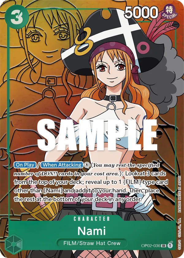Nami OP02-036 Alt Art One Piece card