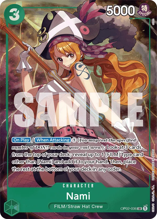 Nami OP02-036 Alt Art One Piece card