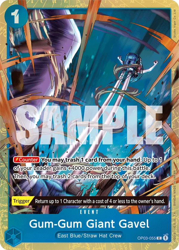 Gum-Gum Giant Gavel OP03-055 Alt Art One Piece card
