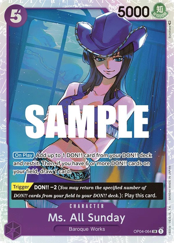 Ms. All Sunday OP04-064 SR One Piece card