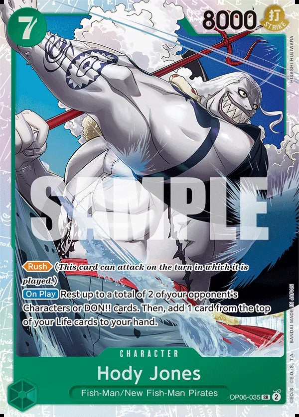 Hody Jones OP06-035 SR One Piece card