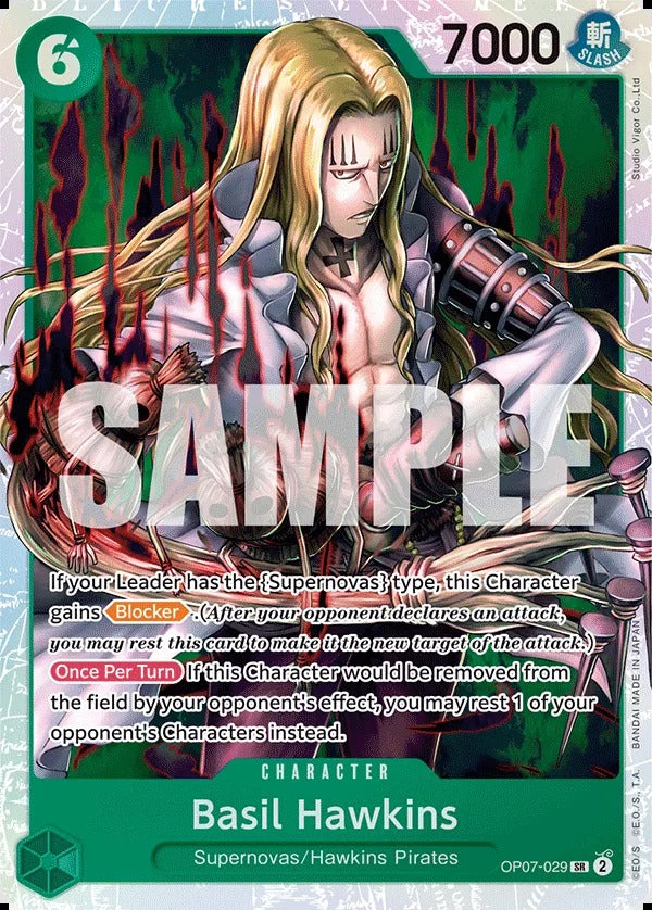 Basil Hawkins OP07-029 SR One Piece card