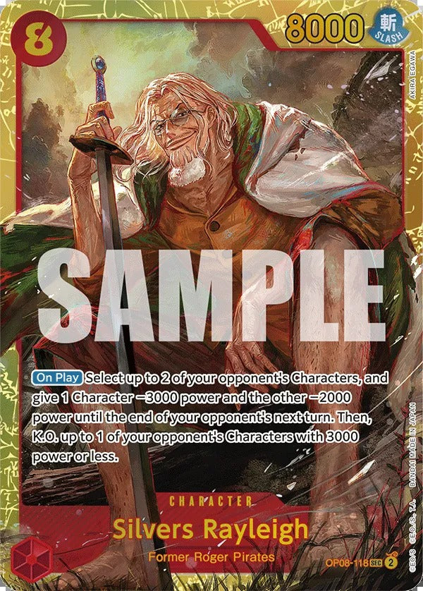 Silvers Rayleigh OP08-118 SEC One Piece card