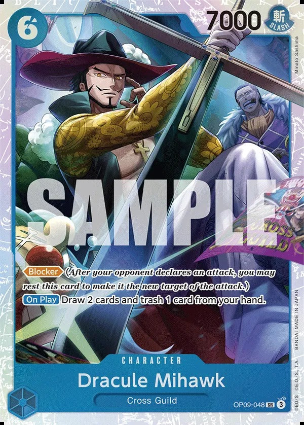 Dracule Mihawk OP09-048 SR One Piece card