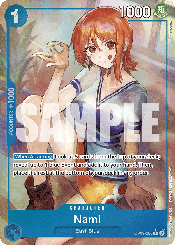 Nami OP09-050 Alt Art One Piece card