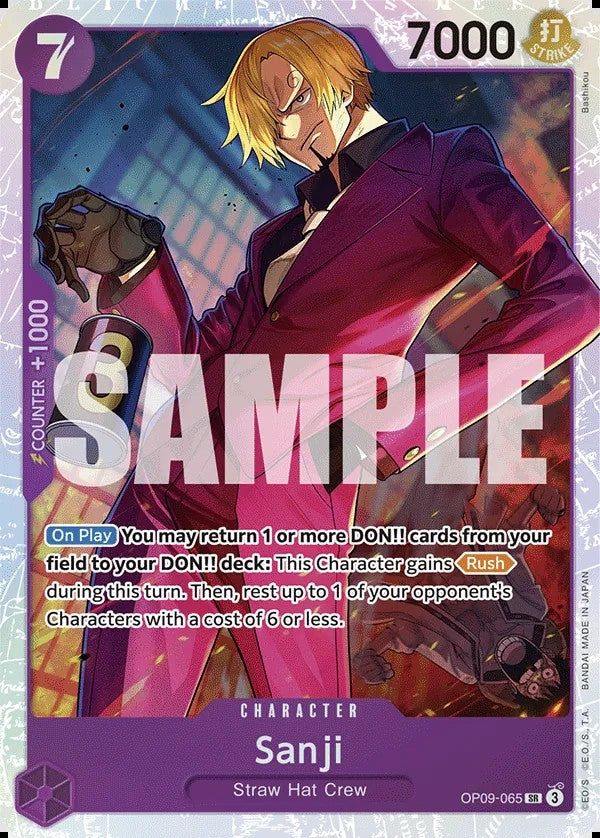 Sanji OP09-065 SR One Piece card