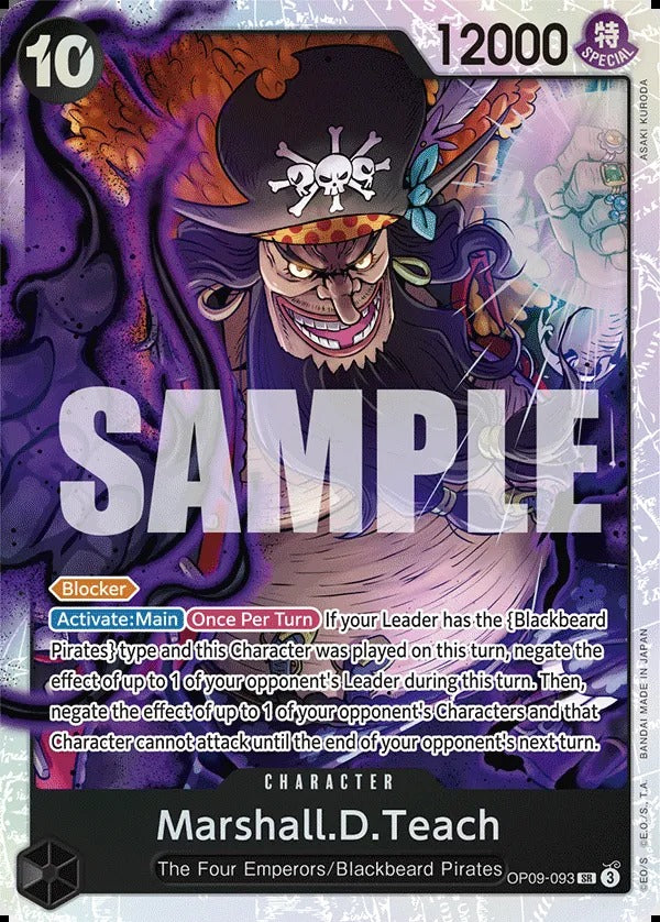 Marshall.D.Teach OP09-093 SR One Piece card