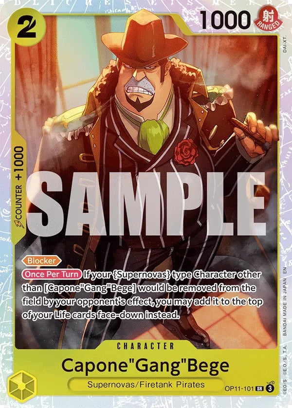 Capone"Gang"Bege OP11-101 SR One Piece card