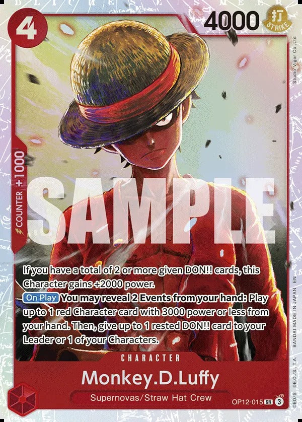 Monkey.D.Luffy OP12-015 SR One Piece card