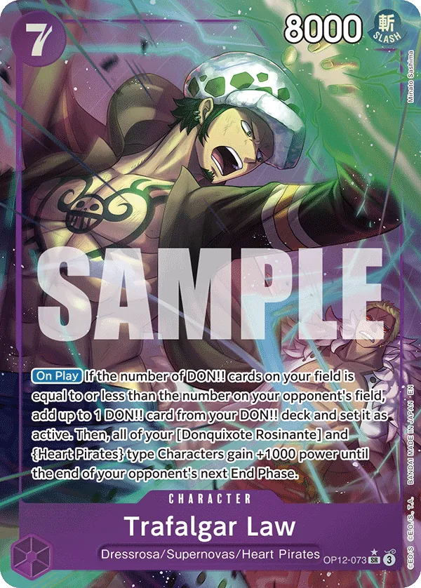 Trafalgar Law OP12-073 Alt Art One Piece card