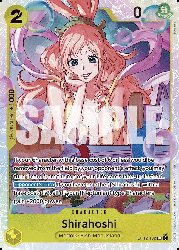 Shirahoshi OP12-102 SR One Piece card