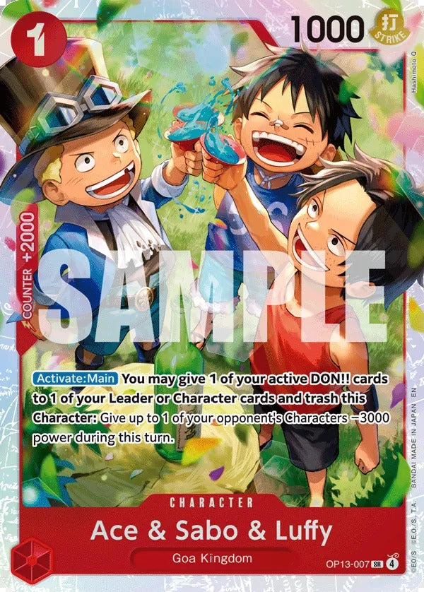 Ace & Sabo & Luffy OP13-007 SR One Piece card