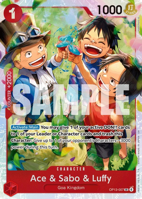 Ace & Sabo & Luffy OP13-007 SR One Piece card