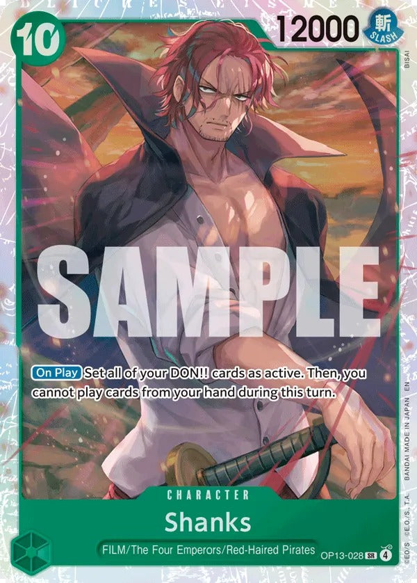 Shanks OP13-028 SR One Piece card
