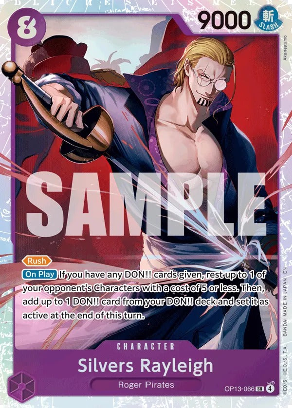 Silvers Rayleigh OP13-066 SR One Piece card