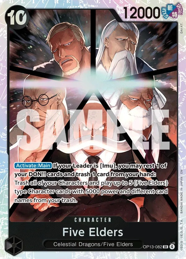 Five Elders OP13-082 SR One Piece card