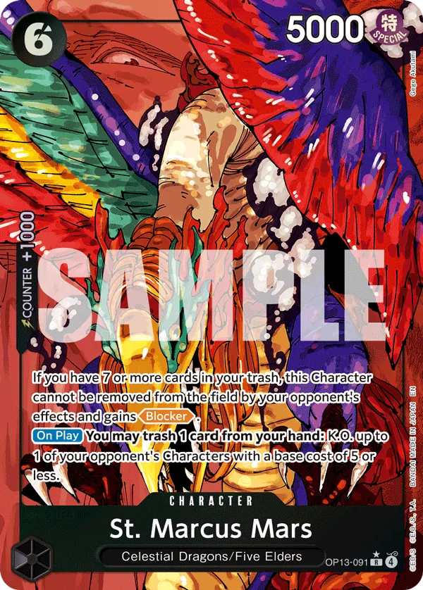 St. Marcus Mars OP13-091 Alt Art One Piece card