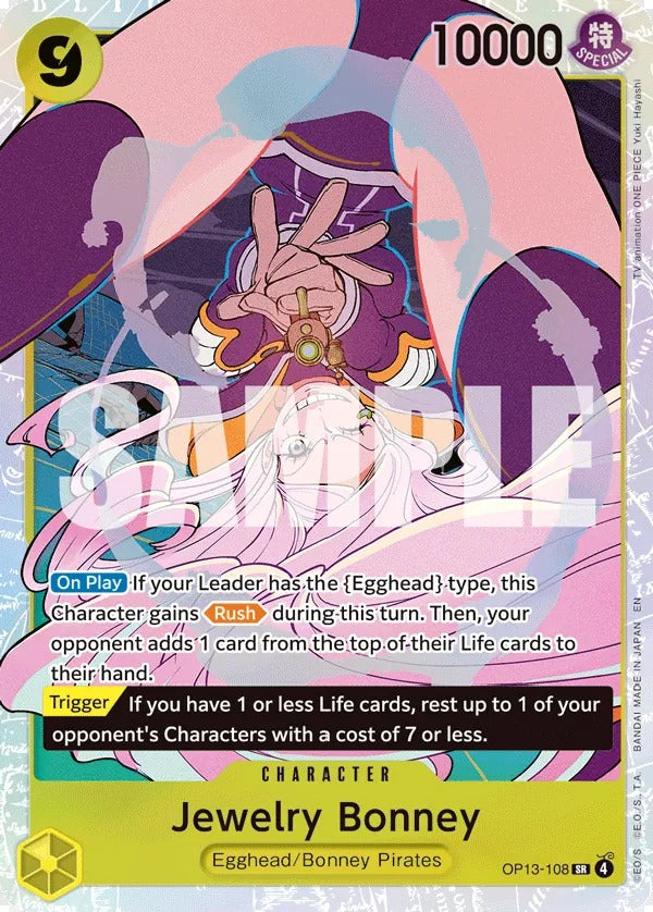 Jewelry Bonney OP13-108 SR One Piece card