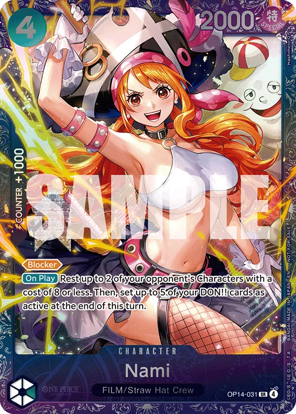 Nami – OP14-031 Treasure Cup Top 64 Prize Alt Art (English)