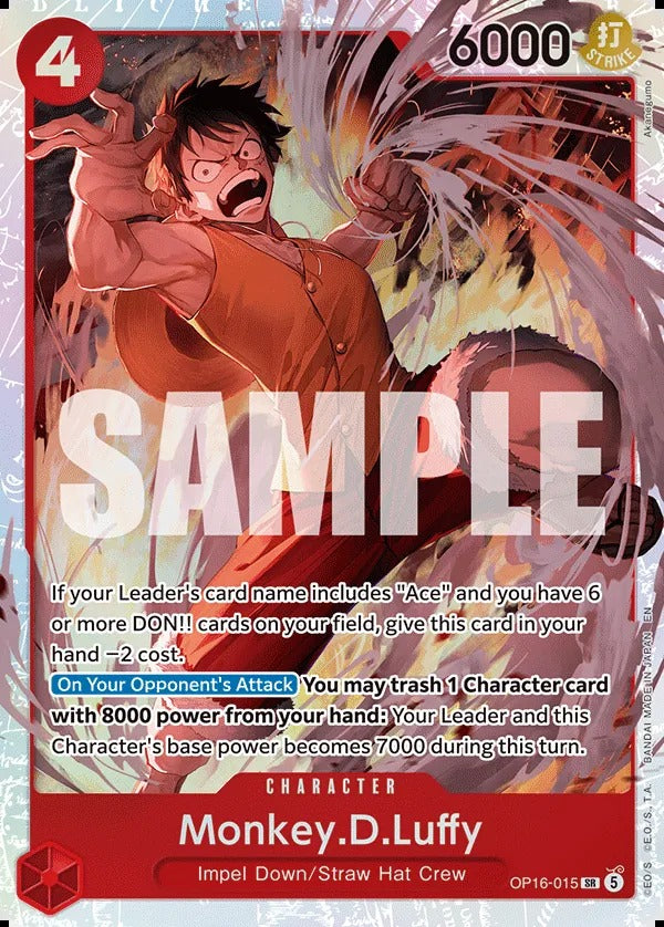Monkey.D.Luffy OP16-015 SR One Piece card