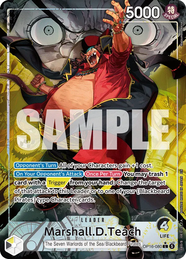 Marshall.D.Teach OP16-080 Alt Art One Piece card