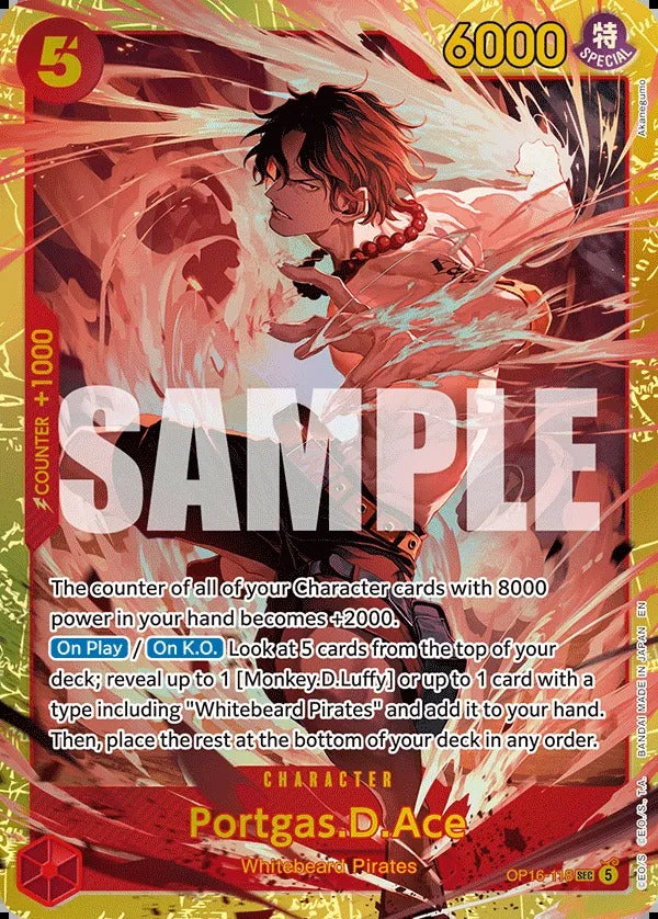 Portgas.D.Ace OP16-118 SEC One Piece card