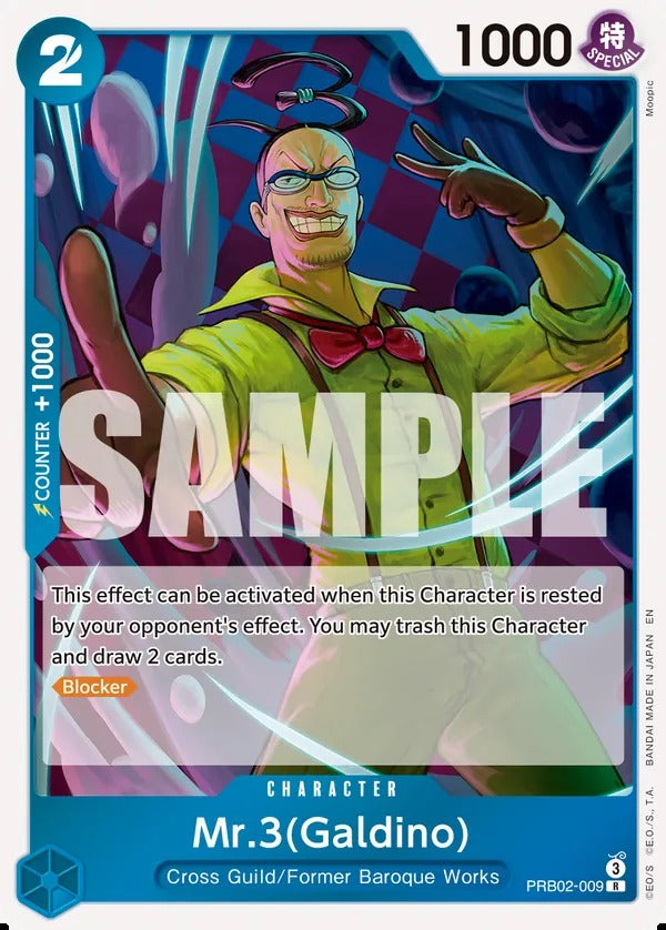 Mr.3(Galdino) PRB02-009 R One Piece card