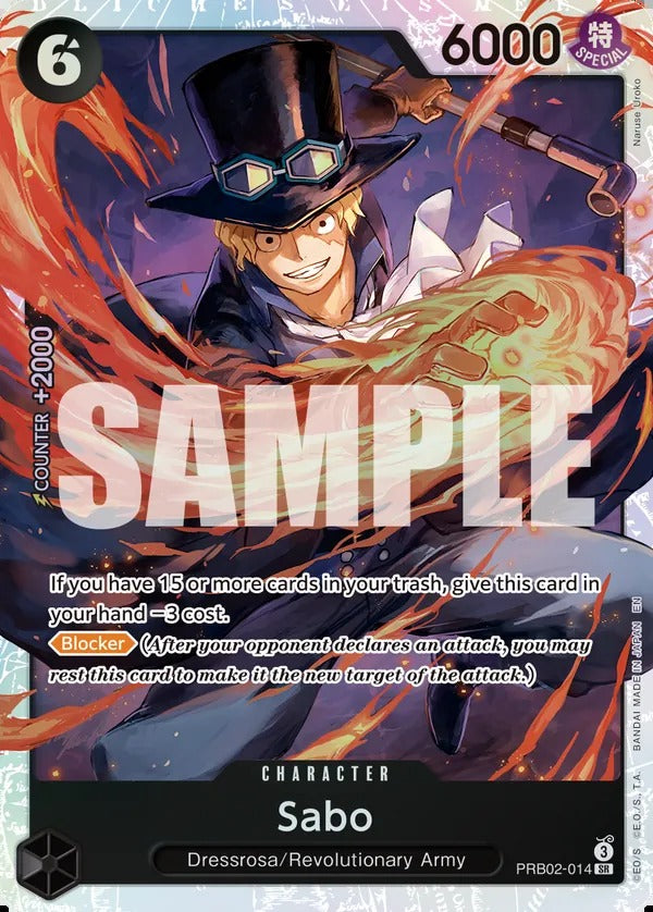 Sabo PRB02-014 SR One Piece card