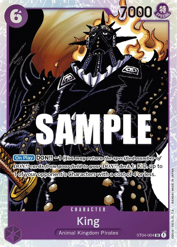 King ST04-004 SR One Piece card